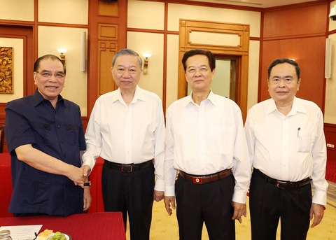 Tổng Bí thư, Chủ tịch nước Tô Lâm vàt các đồng chí Lãnh đạo, nguyên Lãnh đạo Đảng, Nhà nước - Ảnh: TTXVN Tổng Bí thư, Chủ tịch nước Tô Lâm chủ trì gặp mặt các lãnh đạo, nguyên lãnh đạo Đảng, Nhà nước- Ảnh 4.
