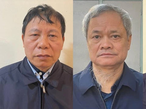 Những 'túi quà' tiền tỉ bà Nhàn AIC biếu cựu chủ tịch, cựu bí thư Bắc Ninh dịp lễ, Tết, sinh nhật- Ảnh 1. Cựu bí thư Bắc Ninh Nguyễn Nhân Chiến và cựu chủ tịch Bắc Ninh Nguyễn Tử Quỳnh - Ảnh: Bộ Công an