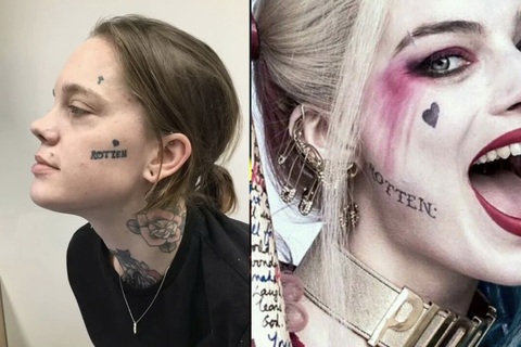 Hối hận khi có hình xăm trên mặt như Harley Quinn- Ảnh 1. Hình xăm trên mặt gây cản trở cuộc sống của Lily