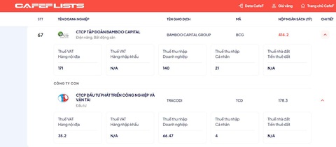 Bamboo Capital vào top 100 doanh nghiệp tư nhân nộp ngân sách lớn nhất Việt Nam- Ảnh 2. Bamboo Capital vào top 100 doanh nghiệp tư nhân nộp ngân sách lớn nhất Việt Nam- Ảnh 2.