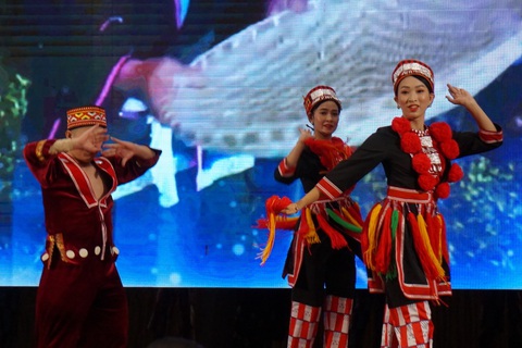 Trình diễn văn nghệ tại hội nghị truyền thông về Lễ hội Thành Tuyên - Ảnh: T.ĐIỂU Đưa Lễ hội Thành Tuyên thành lễ hội cấp quốc gia- Ảnh 2.