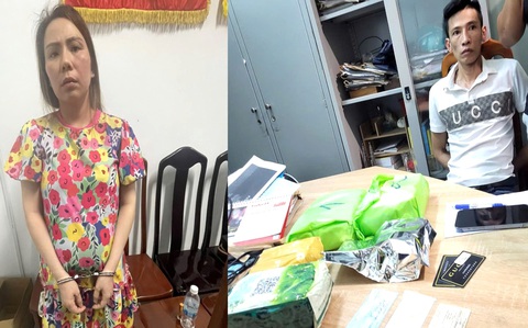 Nghi can Vũ Thị Huỳnh Loan (trái) và Nguyễn Ngọc Nhân bị lực lượng chức năng bắt giữ vì vận chuyển ma túy - Ảnh: Bộ Tư lệnh Vùng Cảnh sát biển 3 Nghi can Vũ Thị Huỳnh Loan (trái) và Nguyễn Ngọc Nhân bị lực lượng chức năng bắt giữ vì vận chuyển ma túy - Ảnh: Bộ tư lệnh Vùng Cảnh sát biển 3