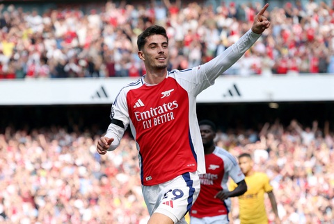 Saka và Havertz tỏa sáng, Arsenal thắng trận ra quân Premier League- Ảnh 1. Saka và Havertz tỏa sáng, Arsenal thắng trận ra quân Premier League- Ảnh 1.