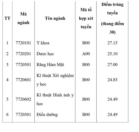 Hai trường y dược tại Hà Nội công bố điểm chuẩn - Ảnh 2.