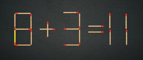 Thử tài IQ: Di chuyển một que diêm để 7+4=3 thành phép tính đúng- Ảnh 6.