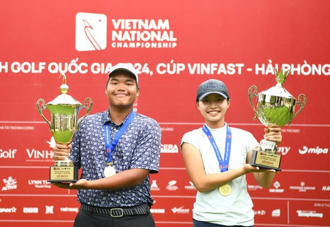 Lê Chúc An, Nguyễn Đức Sơn vô địch golf quốc gia 2024 - Ảnh 1. Lê Chúc An, Nguyễn Đức Sơn vô địch golf quốc gia 2024 - Ảnh 1.