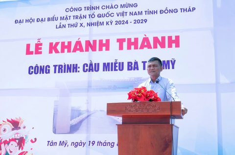 Phân Bón Cà Mau tài trợ công trình cầu Miễu Bà tại Đồng Tháp - Ảnh 2. Phân bón Cà Mau tài trợ xây cầu Miễu Bà tại Đồng Tháp - Ảnh 2.