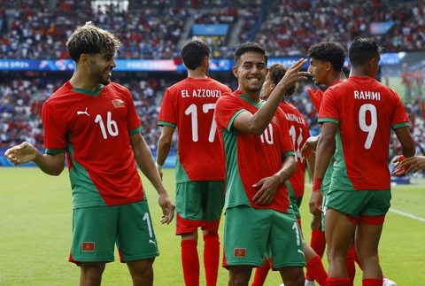 Olympic Morocco hiên ngang vào bán kết Olympic 2024- Ảnh 2. Olympic Morocco có chiến thắng thuyết phục trước Mỹ - Ảnh: REUTERS