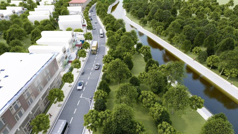 Mở rộng 2,8km đường Thạnh Xuân 25 cửa ngõ Tây Bắc TP.HCM kết nối với Bình Dương- Ảnh 3. Phối cảnh đường Thạnh Xuân 25 sau khi hoàn thành việc nâng cấp, mở rộng - Ảnh: UBND quận 12