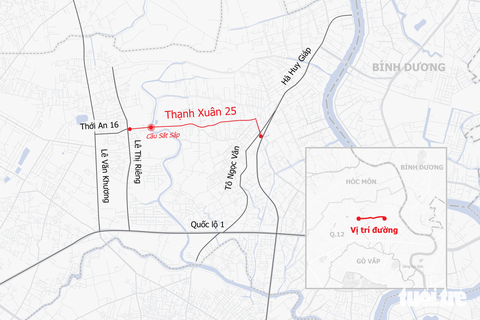 Mở rộng 2,8km đường Thạnh Xuân 25 cửa ngõ Tây Bắc TP.HCM kết nối với Bình Dương- Ảnh 4. Mở rộng 2,8km đường Thạnh Xuân 25 cửa ngõ Tây Bắc TP.HCM kết nối với Bình Dương- Ảnh 4.