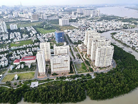 Xây dựng cơ sở dữ liệu nhà ở và thị trường bất động sản- Ảnh 1. Một dự án khu dân cư tại phường Phú Mỹ, quận 7, TP.HCM - Ảnh: T.T.D.