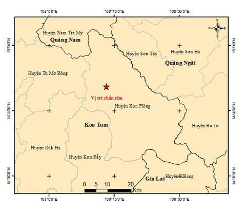 Hôm nay, Kon Tum ghi nhận 9 trận động đất, có trận mạnh 4,4 độ- Ảnh 1. Hôm nay, Kon Tum ghi nhận 9 trận động đất, có trận mạnh 4,4 độ- Ảnh 1.