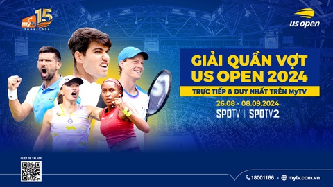 Giải quần vợt US Open 2024 phát trực tiếp và duy nhất trên MyTV - Ảnh 1.