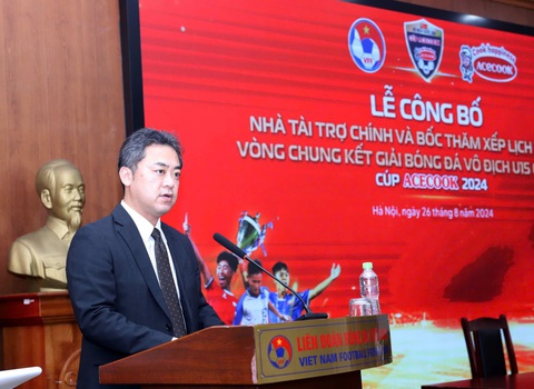 Công bố nhà tài trợ chính Giải Bóng đá vô địch U15 quốc gia - Cúp Acecook 2024 - Ảnh 2.