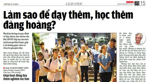 Tìm thuốc chữa cho dạy thêm, học thêm - Ảnh 2. Tìm thuốc chữa cho dạy thêm, học thêm - Ảnh 2.