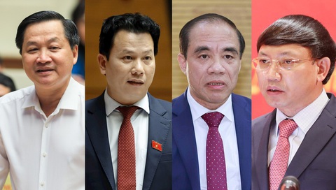 Các ông Lê Minh Khái, Đặng Quốc Khánh, Chẩu Văn Lâm, Nguyễn Xuân Ký thôi chức vụ trong Đảng- Ảnh 1. Từ trái qua: Các ông Lê Minh Khái, Đặng Quốc Khánh, Chẩu Văn Lâm, Nguyễn Xuân Ký