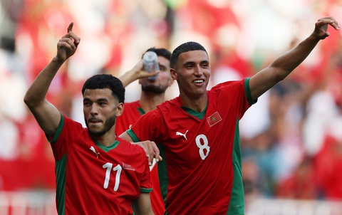 Đội tuyển Olympic Morocco được đặt nhiều kỳ vọng ở Olympic 2024 Ảnh: REUTERS Bán kết môn bóng đá nam Olympic 2024: Chờ bất ngờ từ châu Phi- Ảnh 1.