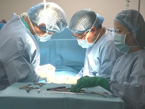 Nhiều cháu bé bị xoắn ruột nhập viện trễ quá Các bác sĩ Bệnh viện Nhi đồng 2 phẫu thuật cho một cháu bé bị xoắn ruột - Ảnh: Bệnh viện cung cấp