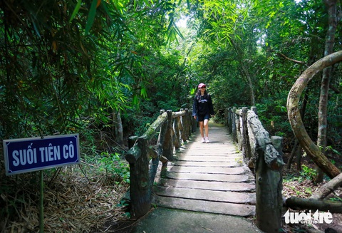 Doanh thu du lịch tỉnh Tây Ninh đạt hơn 1,8 ngàn tỉ trong nửa năm- Ảnh 2. Du khách tham quan căn cứ Trung ương Cục miền Nam tại Tây Ninh - Ảnh: CHÂU TUẤN