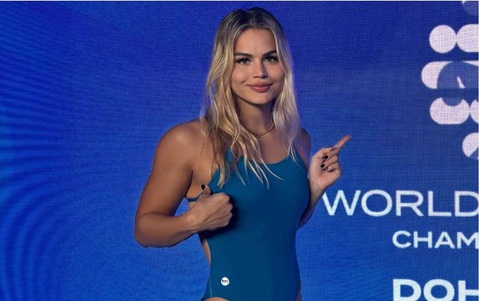 Hoa khôi bơi lội Paraguay bị đuổi khỏi làng Olympic vì trốn đi chơi Disneyland- Ảnh 1. Luana Alonso bị trục xuất về nước vì hành vi không phù hợp - Ảnh: Getty