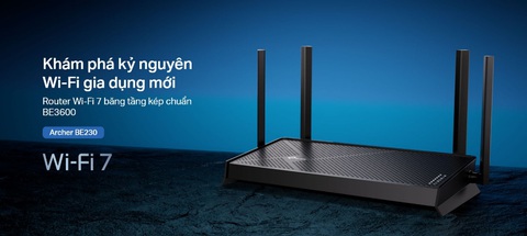 TP-Link Archer BE230 - Router Wi-Fi 7 đầu tiên của TP-Link ra mắt tại Việt Nam- Ảnh 1. TP-Link Archer BE230 - Router Wi-Fi 7 đầu tiên của TP-Link ra mắt tại Việt Nam- Ảnh 1.