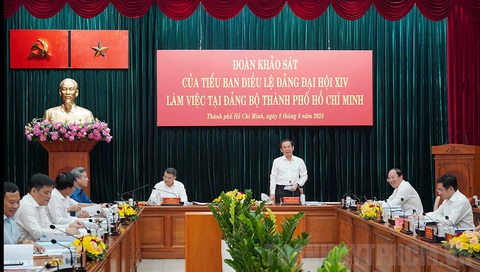 Trưởng Ban Tổ chức Trung ương Lê Minh Hưng: TP.HCM nhiều nỗ lực trong những giai đoạn khó khăn- Ảnh 1. Các đại biểu tham dự buổi làm việc - Ảnh: Web Thành ủy