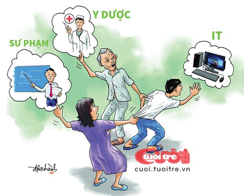 Chuyện thật như đùa: Thí sinh mong rớt nguyện vọng 1- Ảnh 1. Chuyện thật như đùa: Thí sinh mong rớt nguyện vọng 1 - Tranh: Độc Hành