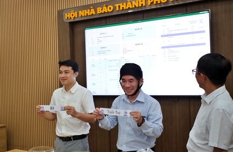 Báo Tuổi Trẻ cùng bảng với FPT Play ở Giải bóng đá Hội Nhà báo TP.HCM 2024- Ảnh 1. Báo Tuổi Trẻ nằm ở bảng B Giải bóng đá Hội Nhà báo 2024 - Ảnh: HNB