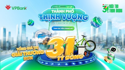 Mừng sinh nhật 31 tuổi, VPBank tặng hàng triệu quà khủng lên tới 31 tỉ- Ảnh 1. Chào mừng sinh nhật 31 tuổi, VPBank tri ân khách hàng bằng tặng quà khủng với tổng trị giá lên tới 31 tỉ đồng - Ảnh: VPB