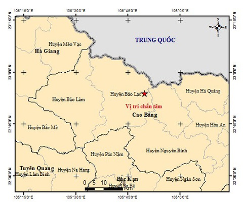 Xảy ra động đất ở Cao Bằng - Ảnh 1. Cao Bằng vừa có động đất - Ảnh 1.