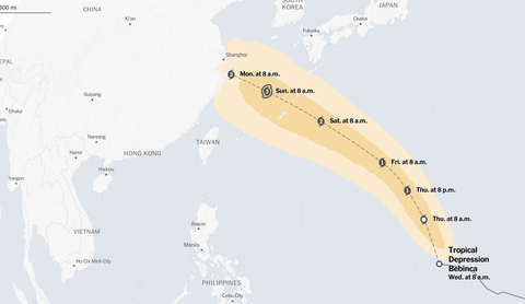 Bão Bebinca hình thành ngoài khơi Philippines - Ảnh 1. Bão Bebinca hình thành ngoài khơi Philippines - Ảnh 1.