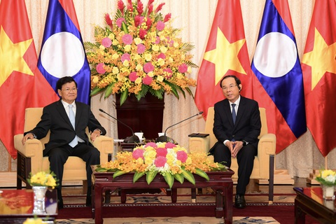 Bí thư Thành ủy TP.HCM hội kiến Tổng bí thư, Chủ tịch nước Lào - Ảnh 1. Bí thư Thành ủy TP.HCM hội kiến Tổng bí thư, Chủ tịch nước Lào - Ảnh 1.