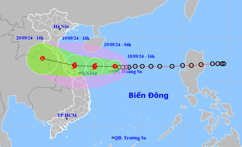 Áp thấp nhiệt đới vẫn đang trên biển, chưa vào bờ như mạng xã hội đồn thổi - Ảnh 1.