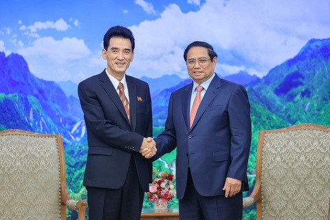 Thủ tướng Phạm Minh Chính tiếp Đại sứ Triều Tiên tại Việt Nam - Ảnh 1. Thủ tướng Phạm Minh Chính tiếp Đại sứ Triều Tiên tại Việt Nam - Ảnh 1.
