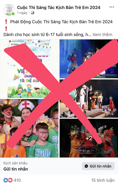 Nhà hát Tuổi trẻ bị mạo danh, nghệ sĩ Mỹ Uyên bị sử dụng hình ảnh trái phép - Ảnh 2. Nhà hát Tuổi Trẻ, nghệ sĩ Mỹ Uyên bị mạo danh và sử dụng hình ảnh trái phép - Ảnh 2.