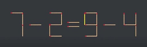 Thử tài IQ: Di chuyển một que diêm để 9-4=6 thành phép tính đúng - Ảnh 1.