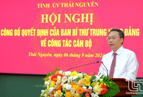 Ông Nguyễn Huy Dũng giữ chức Phó Bí thư Tỉnh ủy Thái Nguyên - Ảnh 1. Ông Nguyễn Huy Dũng giữ chức phó bí thư Tỉnh ủy Thái Nguyên - Ảnh 1.