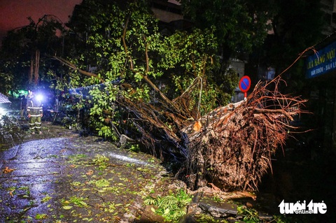 Người Hà Nội hối hả dọn dẹp sau bão Yagi, đón người gặp nạn đến nhà sau bão - Ảnh 16.
