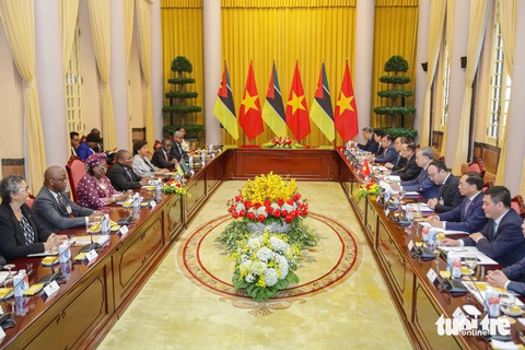 Tổng Bí thư, Chủ tịch nước Tô Lâm đón và hội đàm với Tổng thống Mozambique - Ảnh 7.