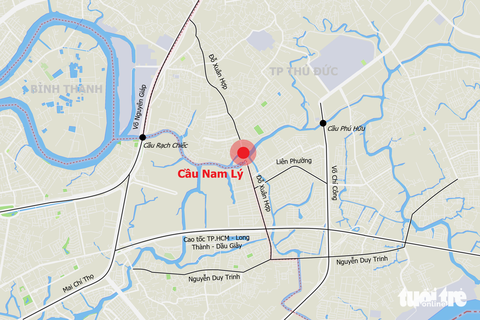 Tất bật thi công cầu Nam Lý ở Thủ Đức, thông xe cuối tháng 9 - Ảnh 9.