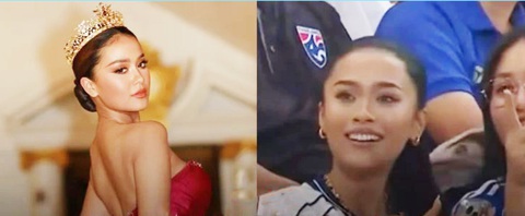 Bạn gái á hậu của sao Thái Lan gây sốt khán đài ASEAN Cup 2024 - Ảnh 1.