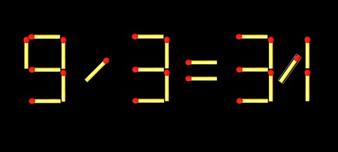 Thử tài IQ: Di chuyển một que diêm để 9x3=31 thành phép tính đúng - Ảnh 1.