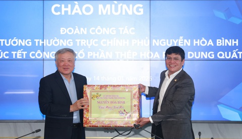 Phó thủ tướng chúc Tết, Hòa Phát báo cáo đầu tư 180.000 tỉ đồng vào Dung Quất - Ảnh 2.