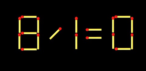 Thử tài IQ: Di chuyển một que diêm để 8/1=0 thành phép tính đúng - Ảnh 1.