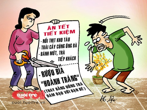 Không có thưởng Tết, ông chồng bị vợ cắt 'sự sung sướng' - Ảnh 1.