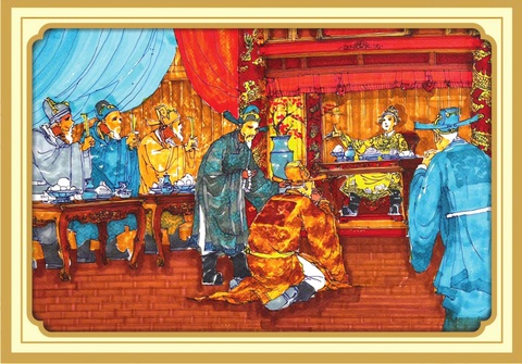 Tết chốn vàng son tái hiện nghi lễ, thú chơi Tết trong cung đình Việt ngày xưa - Ảnh 2. Tết trong cung đình xưa ra sao? Trò đánh đu ngày Tết có từ thời Trần? - Ảnh 2.