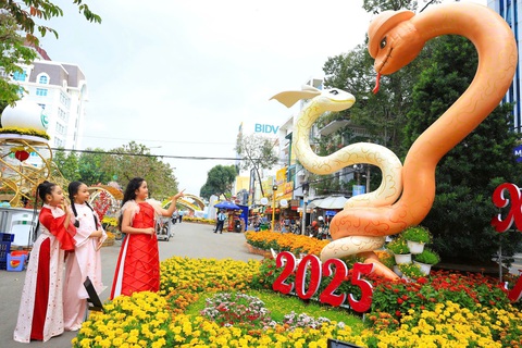 Cần Thơ khai mạc đường hoa nghệ thuật, đôi rắn tình yêu xuất hiện - Ảnh 5.
