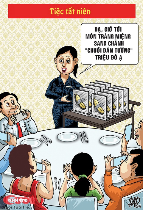 Tiệc tất niên tráng miệng bằng món ăn triệu đô - Ảnh 1.