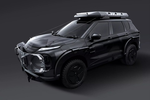 Mitsubishi công bố dàn xe độ ấn tượng: Outlander PHEV có phiên bản bóng đêm, Triton đua rally - Ảnh 1.