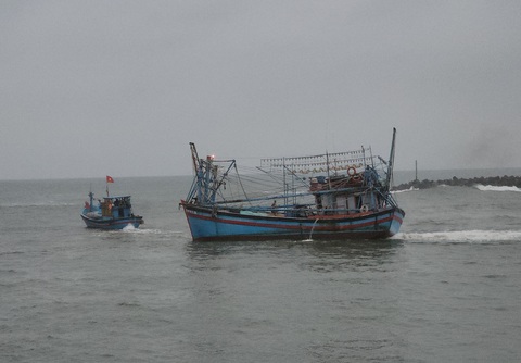 Cửa biển Mỹ Á bồi lấp, ngư dân vật lộn kéo thuyền ra khơi - Ảnh 7.